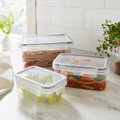 Clip-Lock Containers, Set of 3 — £7