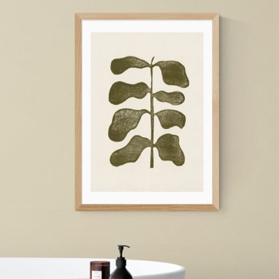 Linocut Branch Print — £25